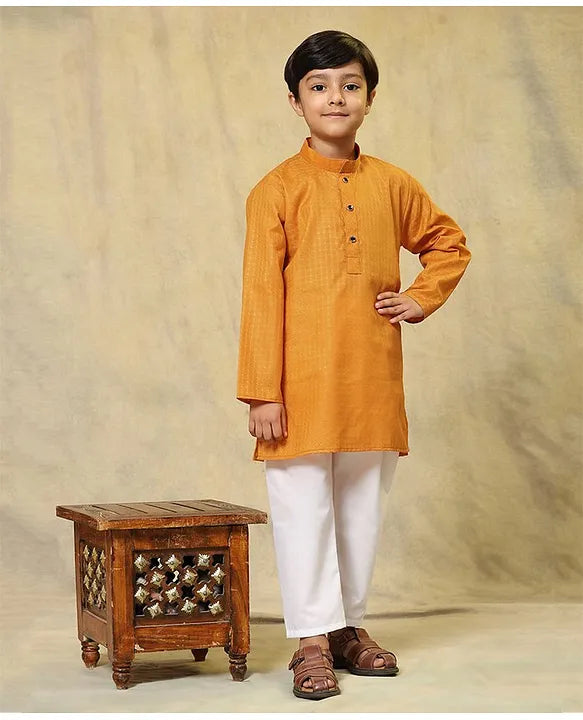 Mustard Kurta Shalwar For Boys