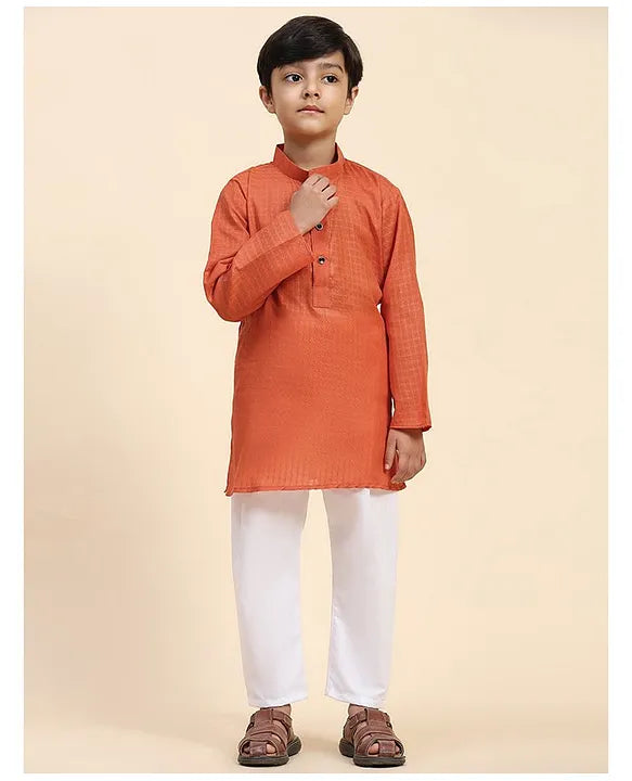 Orange Kurta Shalwar For Boys