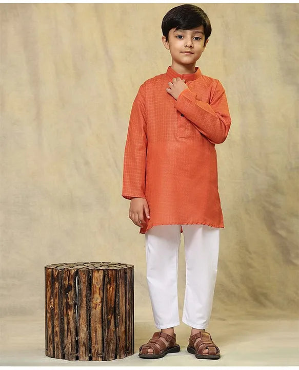 Orange Kurta Shalwar For Boys